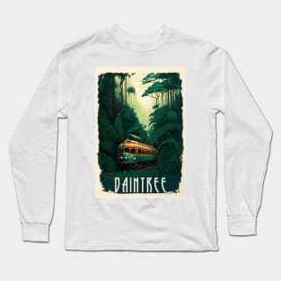 Daintree Rainforest Australia Vintage Travel Art Poster Long Sleeve T-Shirt